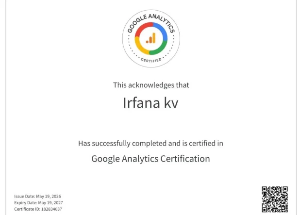 Google Analytics certification for freelance digital marketing expert in Abu Dhabi